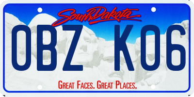 SD license plate 0BZK06