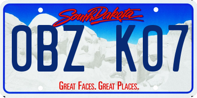 SD license plate 0BZK07