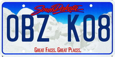 SD license plate 0BZK08
