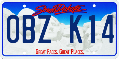 SD license plate 0BZK14