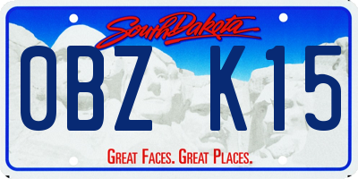 SD license plate 0BZK15