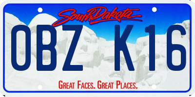 SD license plate 0BZK16