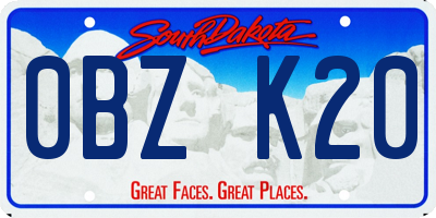 SD license plate 0BZK20