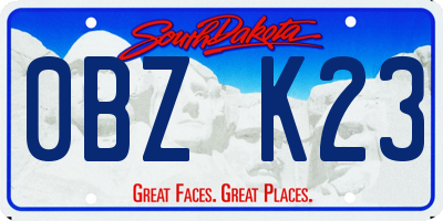SD license plate 0BZK23