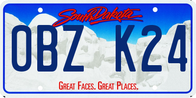 SD license plate 0BZK24