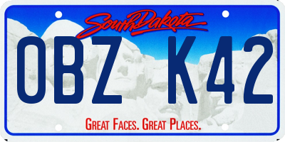SD license plate 0BZK42