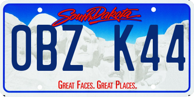 SD license plate 0BZK44