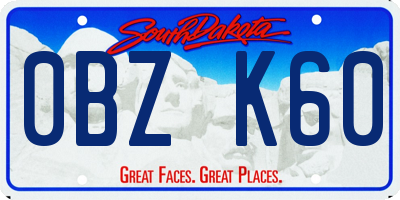 SD license plate 0BZK60