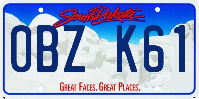 SD license plate 0BZK61