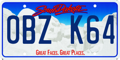 SD license plate 0BZK64