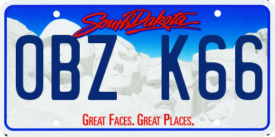 SD license plate 0BZK66