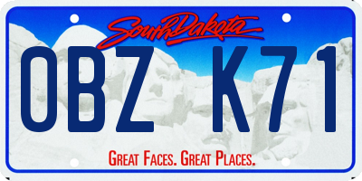 SD license plate 0BZK71