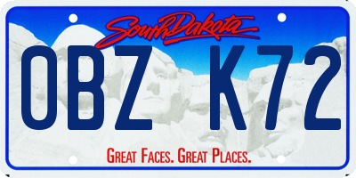 SD license plate 0BZK72