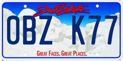 SD license plate 0BZK77
