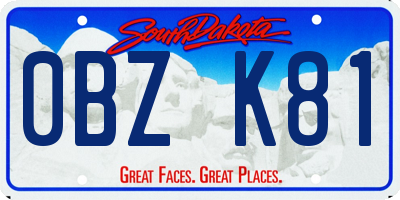SD license plate 0BZK81