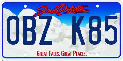 SD license plate 0BZK85