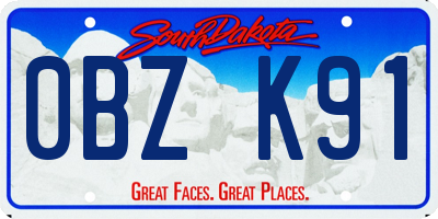 SD license plate 0BZK91