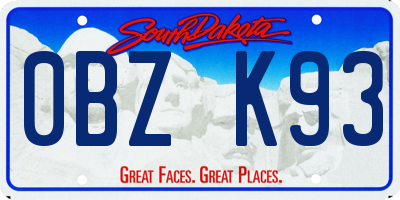 SD license plate 0BZK93