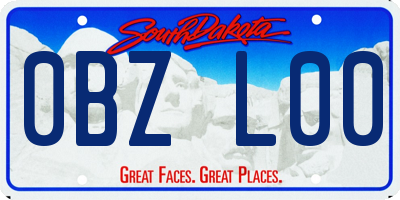 SD license plate 0BZL00