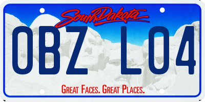 SD license plate 0BZL04