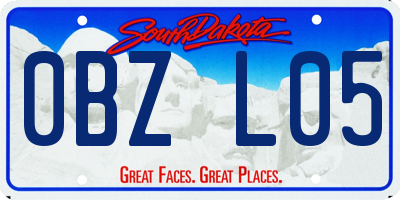 SD license plate 0BZL05