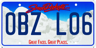 SD license plate 0BZL06