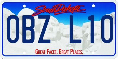 SD license plate 0BZL10