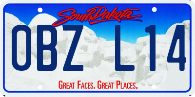 SD license plate 0BZL14