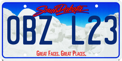 SD license plate 0BZL23