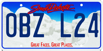SD license plate 0BZL24