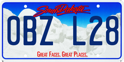 SD license plate 0BZL28