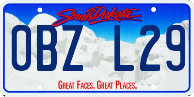 SD license plate 0BZL29