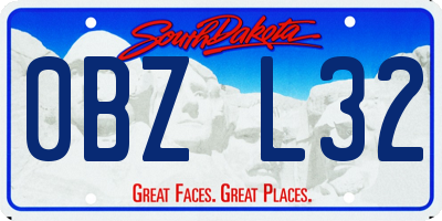 SD license plate 0BZL32