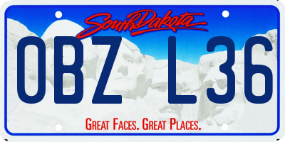 SD license plate 0BZL36