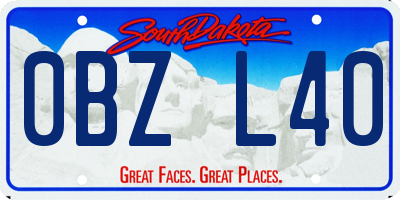 SD license plate 0BZL40