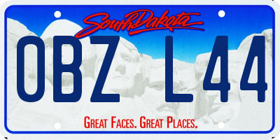 SD license plate 0BZL44