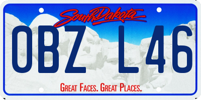 SD license plate 0BZL46
