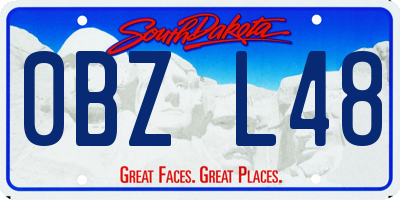 SD license plate 0BZL48