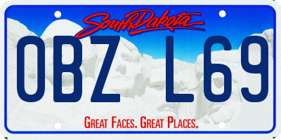 SD license plate 0BZL69