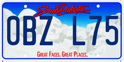 SD license plate 0BZL75