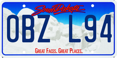 SD license plate 0BZL94