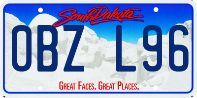 SD license plate 0BZL96
