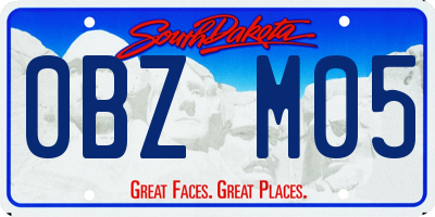 SD license plate 0BZM05