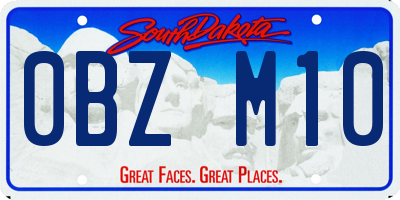 SD license plate 0BZM10