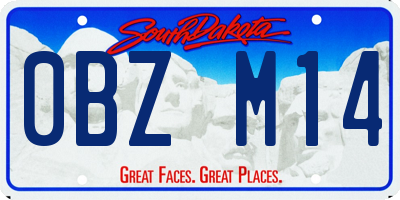 SD license plate 0BZM14