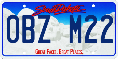 SD license plate 0BZM22