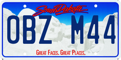 SD license plate 0BZM44