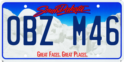 SD license plate 0BZM46