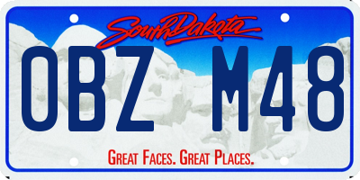 SD license plate 0BZM48
