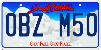 SD license plate 0BZM50